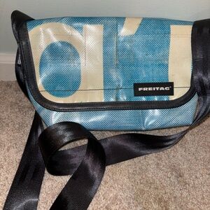 Freitag Blue and Cream Men's Messenger Bag